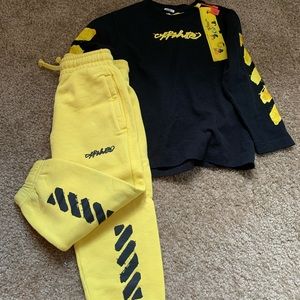 AUTHENTIC OFF- WHITE Kids Joggers and T-SHIRT